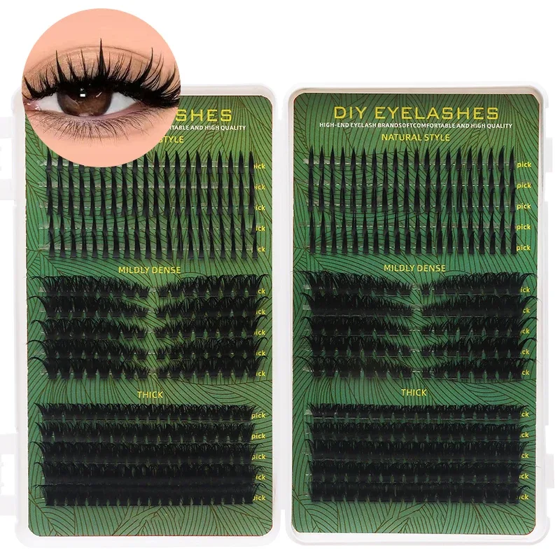 DIY Manga Spiky Cluster Lash Extensions Přirozený mega objem Individuální předřezané segmentované řasy pro domácí líčení očí — image 2