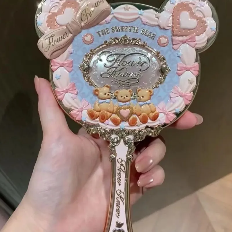 Flower Knows Mirror Moonlight Mermaid THE SWEETIE BEAR Collection Handheld Mirror Limited White Blue Pink Fairy Mirrors — image 24