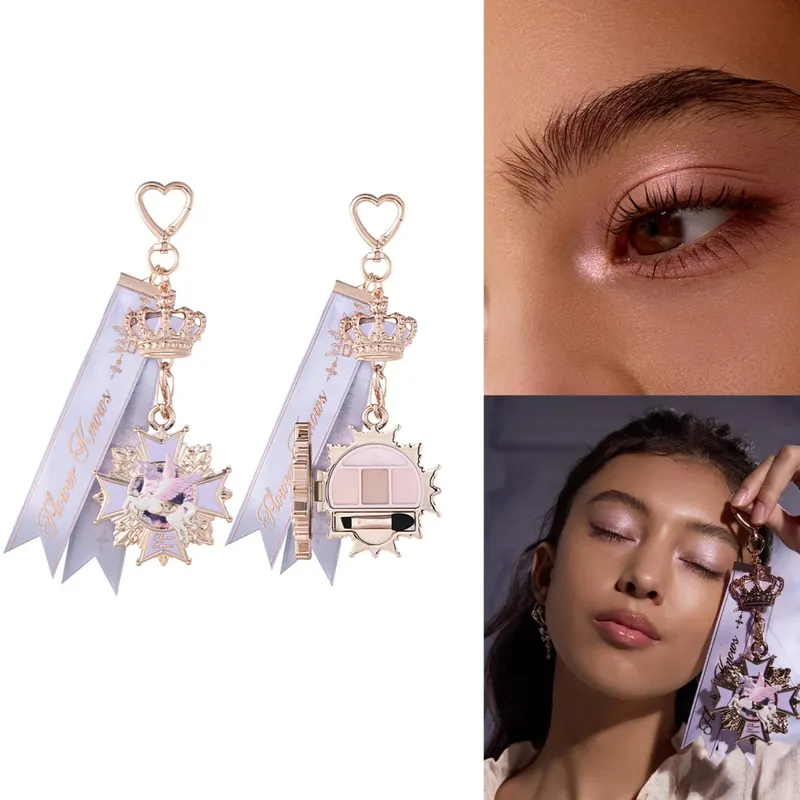 Flower Knows Knight – Palette de fards à paupières licorne, Mini accessoire de maquillage, Design fantaisie licorne, décoration de sac à cosmétiques