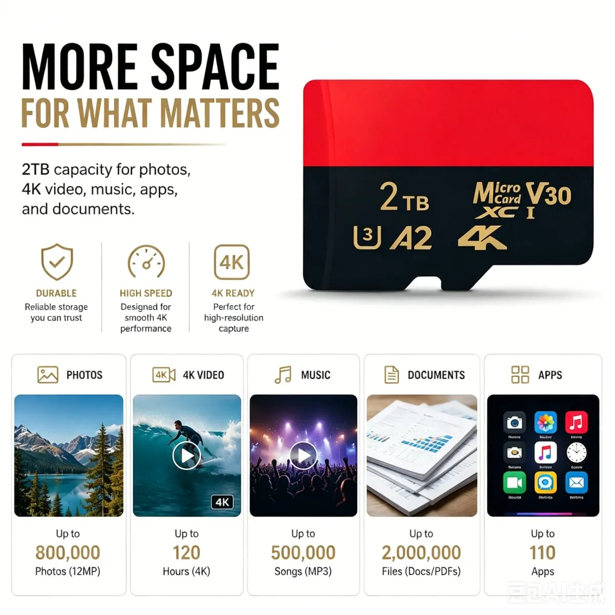 Vysokorychlostní 128GB Micro TF karta Class10 256GB Flash karta 512GB paměťová karta pro smartphone tablet — image 3