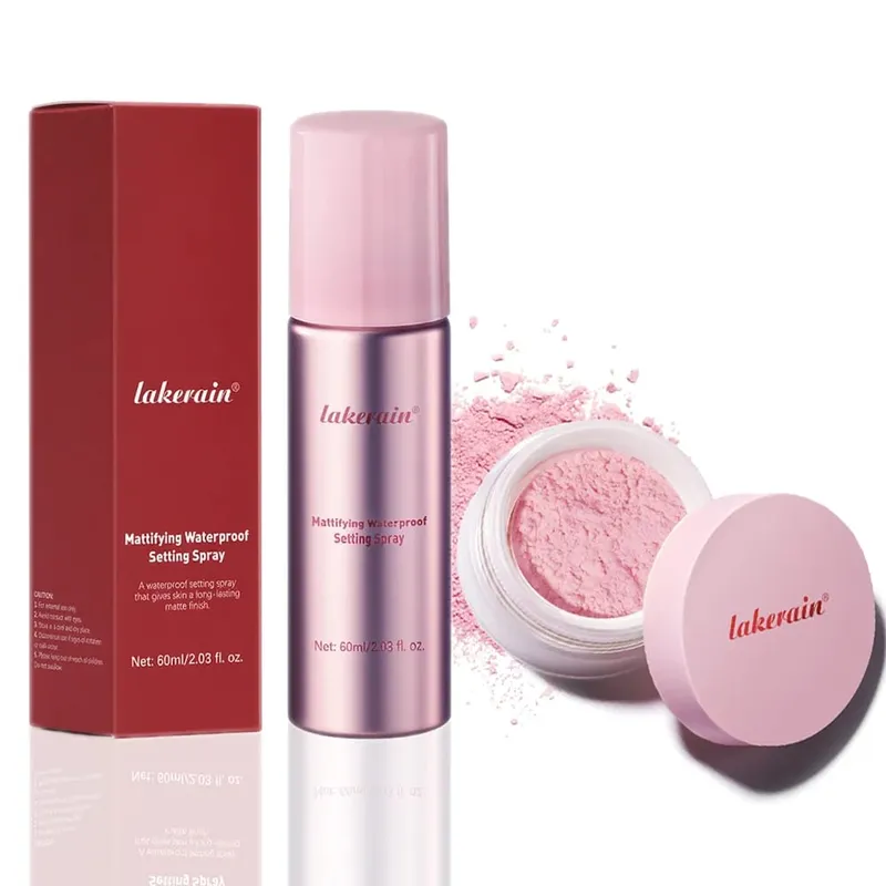 Setting Powder og Setting Spray Set Ultimate Blurring Oil Control Mat Vandtæt Langtidsholdbar Blurs Oil Control Makeup Kit