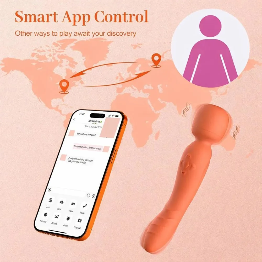 Smart APP Bezdrátový dálkový AV Vibrátor Kouzelná hůlka Výkonný stimulátor klitorisu bodu G Sexuální hračka pro ženy USB dobíjecí voděodolný dospělý — image 4