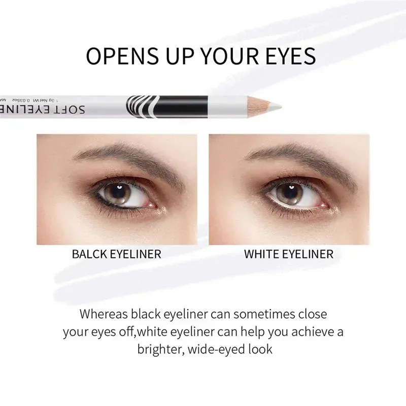อายไลเนอร์ดินสอปากกาจัดแต่งทรงผม Professional แบบพกพา Quick-dry Eye Liner ปากกาสีขาวสำหรับหญิง Make Up Beauty เครื่องสำอางค์เครื่องมือ