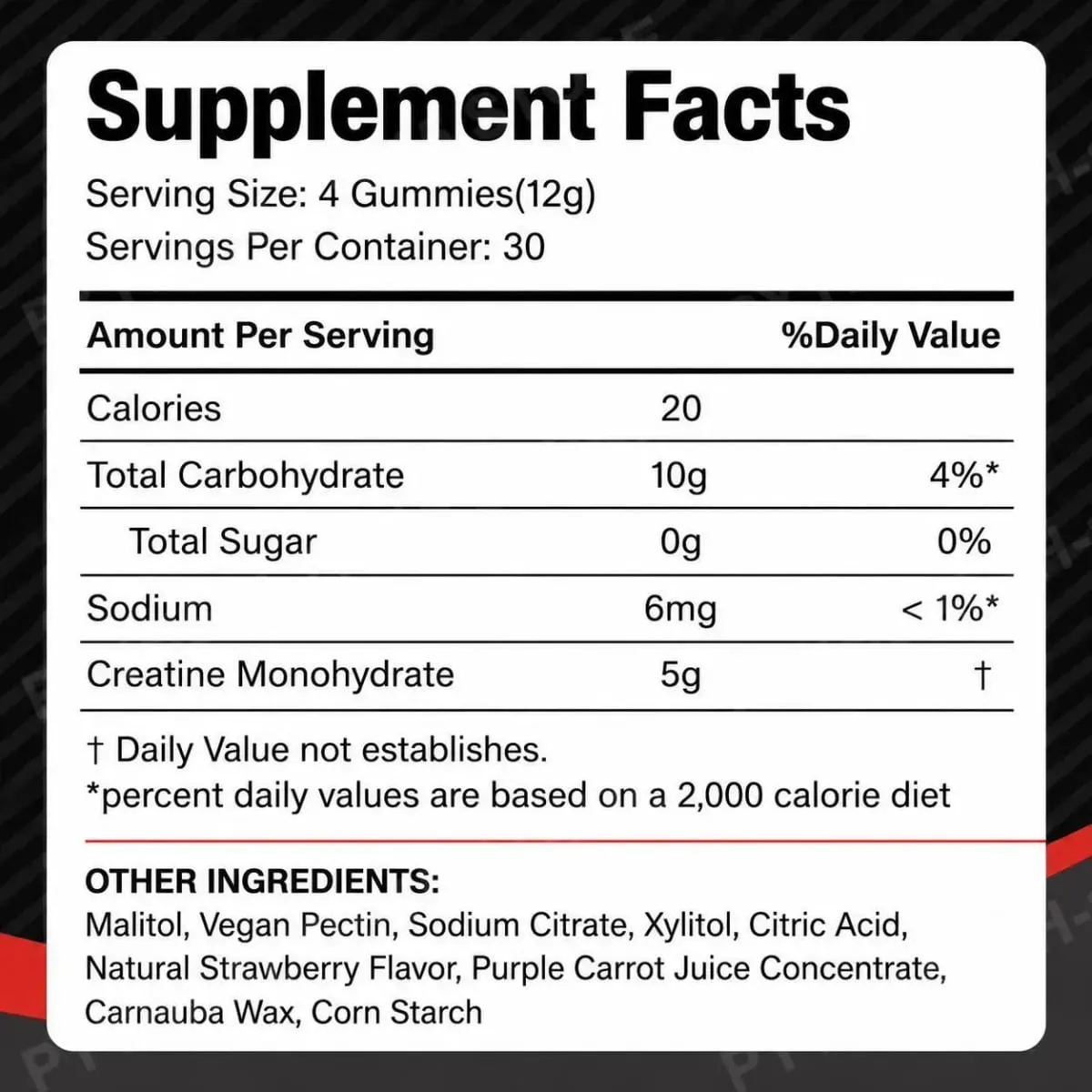 Acentilabs caramelle gommose alla creatina monoidrato per forza e prestazioni costruzione e recupero muscolare 120 caramelle gommose alla fragola — image 3