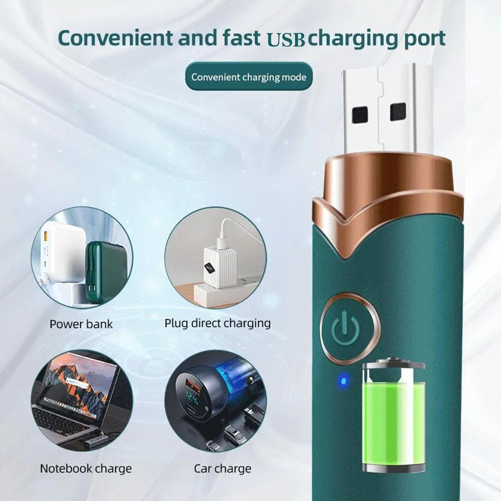 Elektryczny pędzel do makijażu Sonic wibrujący płynny podkład w proszku Narzędzie do mieszania różu Ergonomiczny akumulator USB Beauty Face Massage — image 6