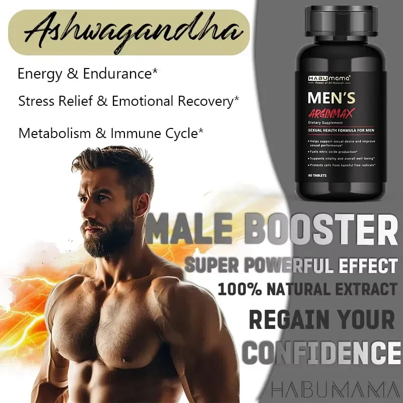 L-Arginine Male Enhancing Supplement for Performance Endurance and Muscle Strength and Endurance Non-GMO 60 Tablets — image 2