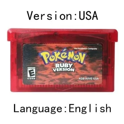 GBA jeu Pokemon série cartouche de jeu vidéo carte de Console Pokemon émeraude rouge feu rubis feuille vert saphir multi-langue — image 9