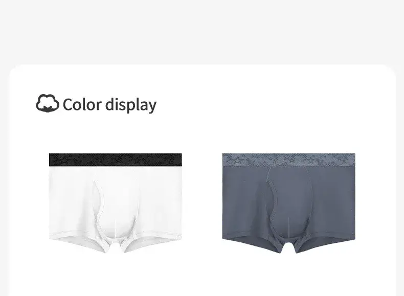 Boxer homme short sous-vêtement modal homme culotte solide respirant balle séparation poche caleçon homme malles Cueca grande taille — image 6