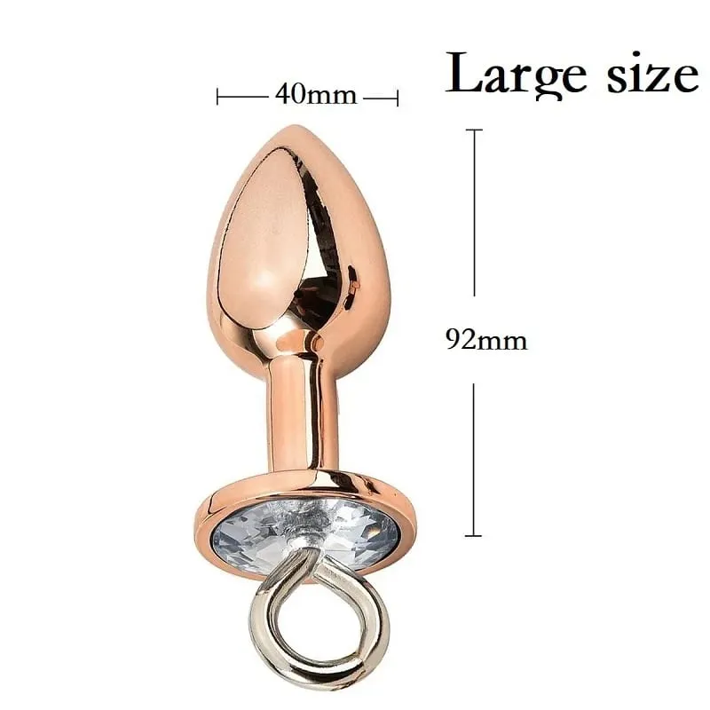 Piccole medie grandi perline anali Butt plug Morsetti per capezzoli di perle Set con catena Clip per seno in metallo Bondage Coppia schiava Gioco Giocattolo del sesso — image 27