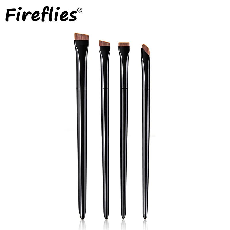 4Pcs Sichel Klinge Eyeliner Pinsel Ultra Dünne Flache Feine Eye Liner Make-Up Pinsel Flache Eyeliner Pinsel Augenbrauen Make up Pinsel