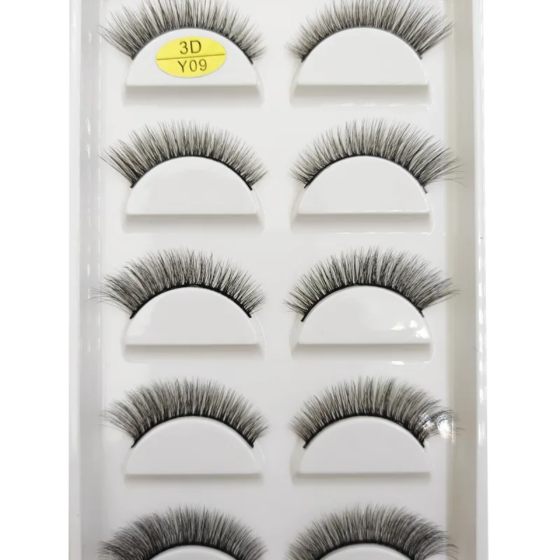 Přírodní 3D norkové umělé řasy Měkké jemné nadýchané oči umělé řasy make-up řas krása kočka Cilios 5 párů 15 stylů — image 20