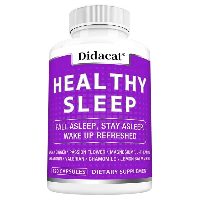 Valerian Capsules - with Magnesium Glycinate Chamomile Promate Sleep Quality Improve Mood Support Immune Health