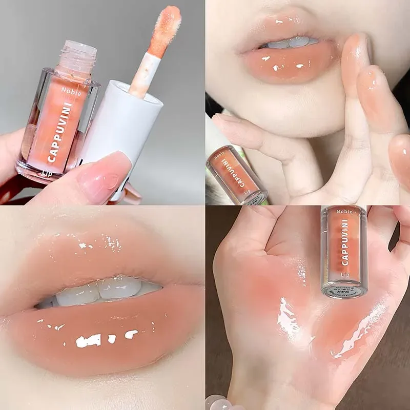 Trasparente Trasparente Grigio Viola Lucidalabbra Idratante Asciugatura Labbra Specchio Smalto per labbra Tinta Plumper Idratante Olio per labbra in cristallo Trucco — image 11