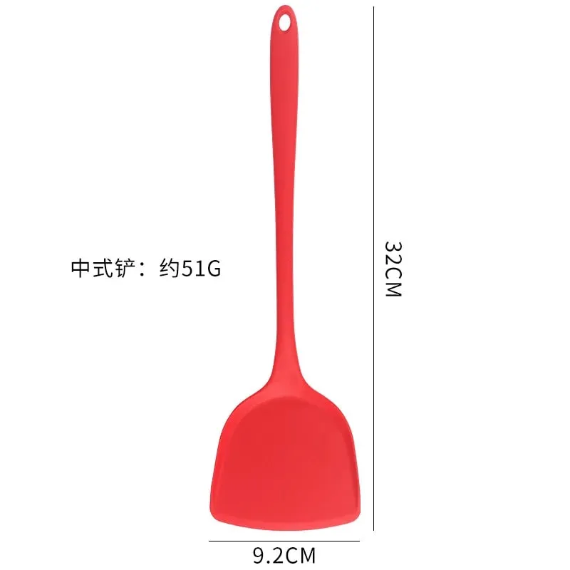 8ps ครัวเรือนเครื่องครัวซิลิโคนสีดำชุด 8 ชิ้นจีนช้อนสปาเก็ตตี้สลัดสปาเก็ตตี้สปาเก็ตตี้สปาเก็ตตี้,ช้อนข้าว, — image 6