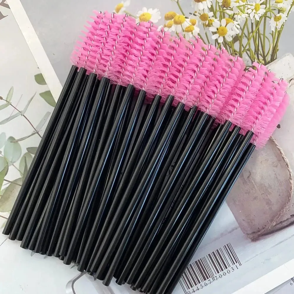 150/300pcs Mascara Bacchette Pennello per ciglia Spoolies per Estensione delle ciglia Sopracciglio e strumento per il trucco Pennelli per trucco all'ingrosso — image 6