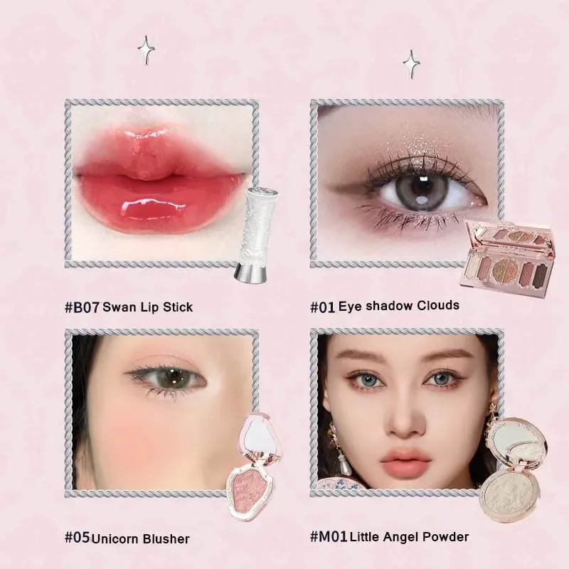 Коллекция Flower Know Little Angel, подарочная коробка для макияжа, тени для век, румяна, крем, матовая помада, хайлайтер, полный комплект «все в одном» — image 13