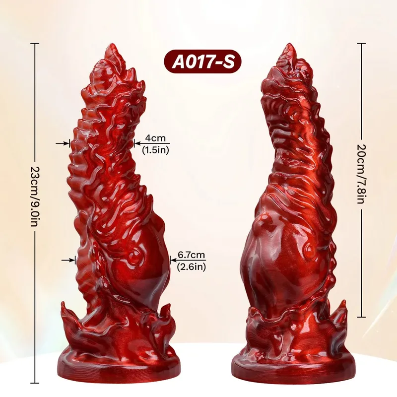Knotendildo Silikon Penis G-Punkt Stimulation Monsterdildo Analplug für Frauen Drachendildos Prostatamassagegerät Weibliches Sexspielzeug — image 11