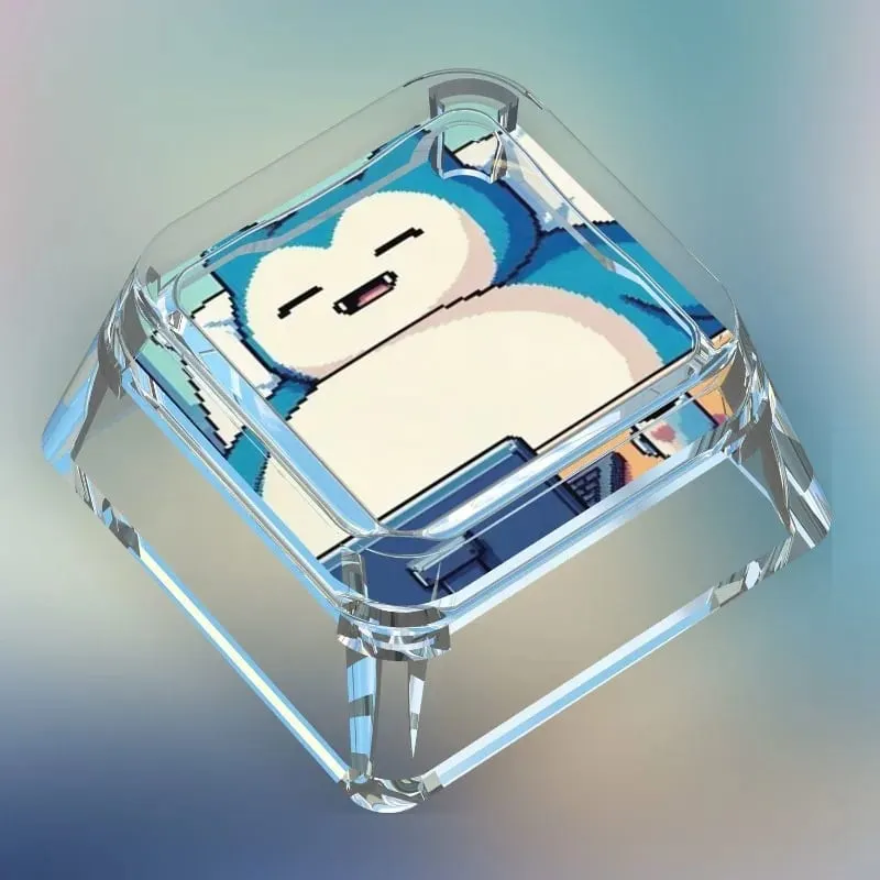 Pokémon panenka ve stylu kreativního dělníka Transparentní Single Key Cap Cartoon Roztomilý Snorlax Pikachu Cross Axis Mechanical Keyboard Keyboard — image 16