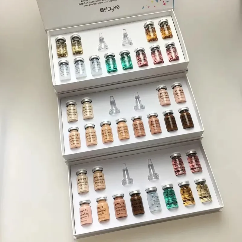 ปลาแซลมอน DNA/Peptide Korea Original Stayve 8ml BB ครีม GLOW แต่งหน้าชุด Hyaluronic Serum Ampoule Foundation Skin Care ความงาม — image 6