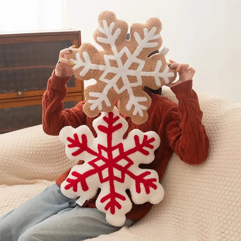 Klassische Weihnachtsserie, Dekokissen, Süßigkeiten, Lutscher, Schneeflocke, Weihnachten, Zepter, Kugeln, Puppe, weiches Sofakissen, Festival-Heimdekoration — image 5