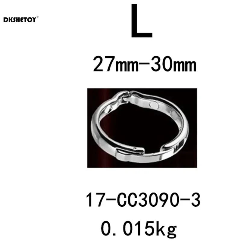 Metal S/M/L/XL Størrelse Forsinkelse Ejakulation Penis Bondage Ring Rustfrit Stål Mand Penis Lock Cock Ring Sæt Erektion Sexlegetøj til mænd — image 7