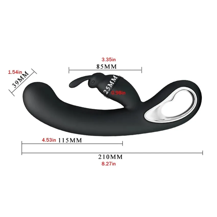 12 Speed G Spot Vibrator USB Rechargeable Powerful Dildo Rabbit Vibrator for Women Clitoris stimulation Massage Adult sex toys — image 6