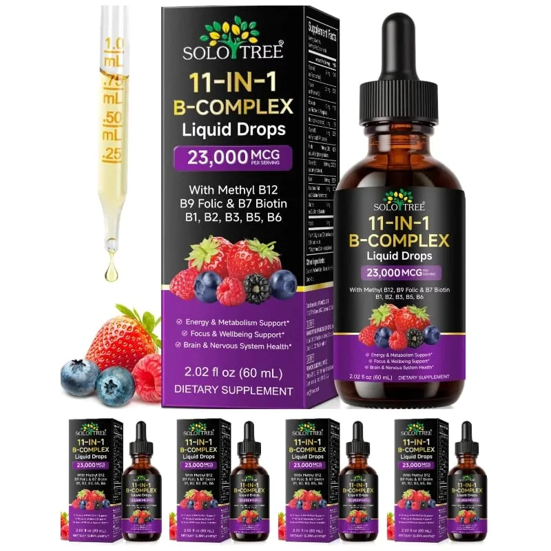 11-in-1 B Complex Liquid หยดพร้อม Methyl B12 โฟเลตไบโอตินสำหรับการเผาผลาญพลังงานรายวันโฟกัสสมองและการสนับสนุนภูมิคุ้มกัน 60ml — image 11