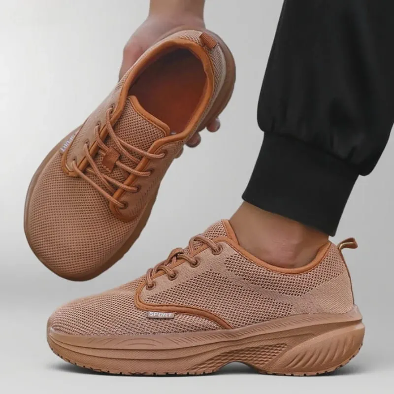Chaussures à plateforme à bout large pour hommes, chaussures d'entraînement respectueuses des gros orteils, baskets durables à semelle intérieure en mousse à mémoire de forme, chaussures de voyage respirantes — image 7