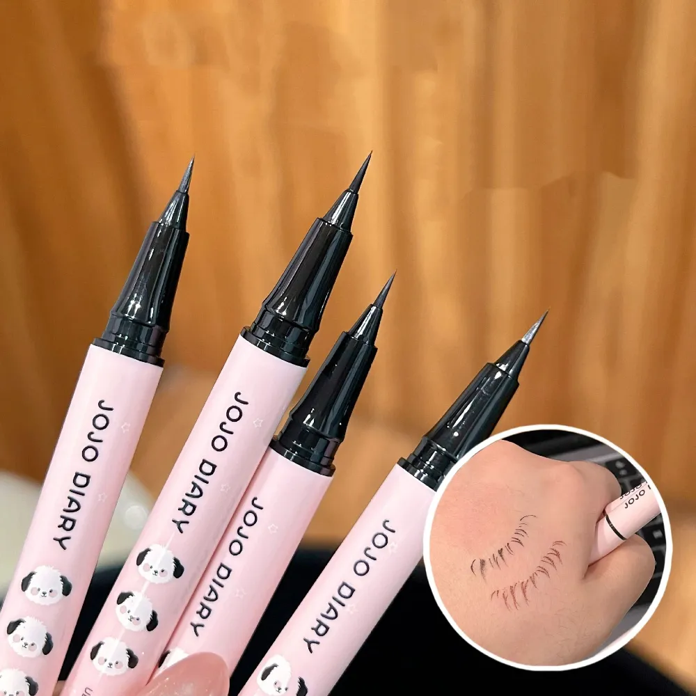Quick-dry Eyeliner ดินสอแต่งหน้า Lasting Smooth Ultra บางสีดำสีน้ำตาล Matte Eye Liner กันน้ำอายไลเนอร์ปากกาเครื่องสำอาง — image 6