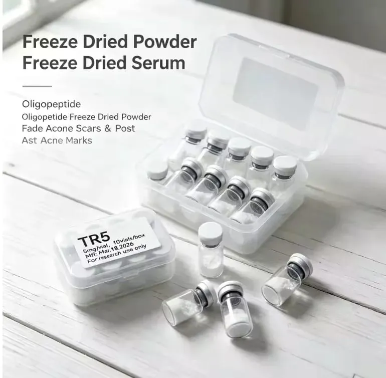 Ghk-Cu 5Mg~60Mg (Available in Multiple Sizes) Tr Freeze-Dried Beauty Powder + Solvent Set Three-In-One Effect for Acne Removal + Lightening Marks + Firming Barrier Repair Type Suitable for Daily Use
