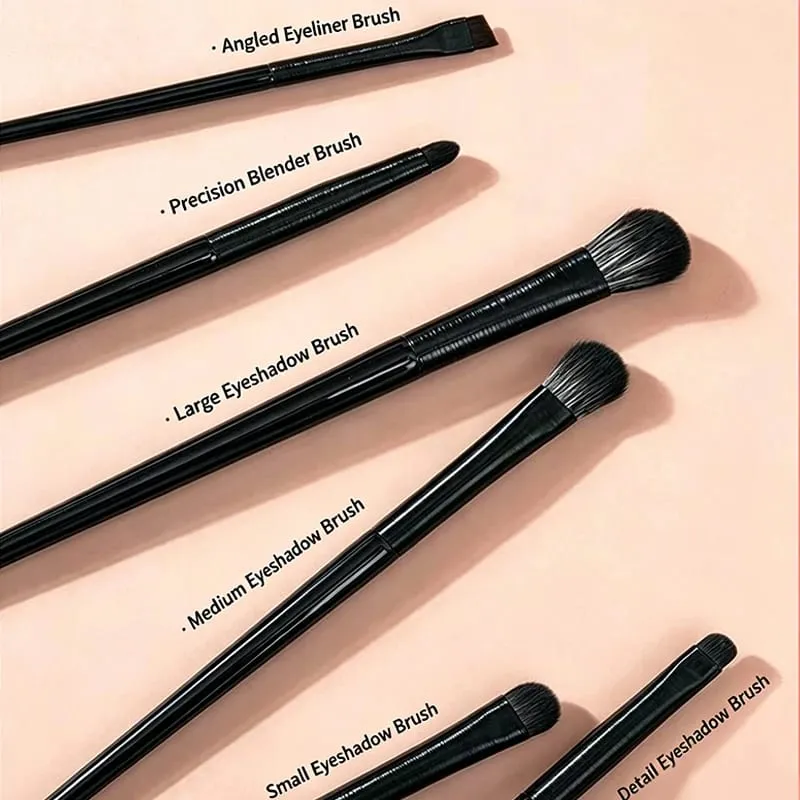 Zestaw pędzli do makijażu oczu 6 szt. Profesjonalne pędzle do makijażu cieni do powiek do korektora Brwi Eyeliner Miękkie włosie i drewno Ha — image 5