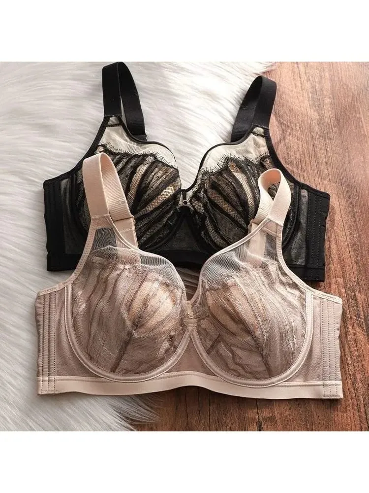 Büyük Göğüs için Kablosuz Push Up Sütyen Ayarlanabilir Konfor Fit Dantel Bralette Sarkmayı Önler ve Şekli Geliştirir Kusursuz Tasarım — image 1