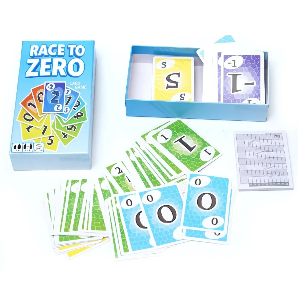 Jeu de cartes Race to Zero Jeu de cartes de stratégie rapide pour les amis de la famille et les fêtes Amusant Nombre compétitif Voyage Entertainme — image 4