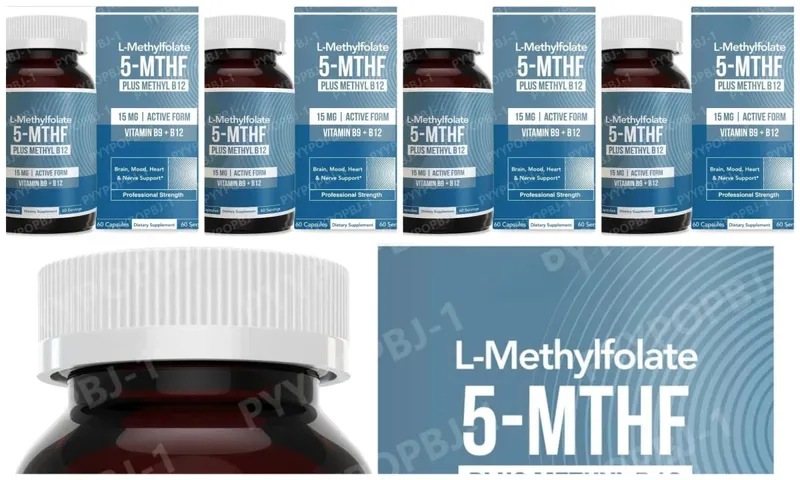 L ميثيلفولات 5 MTHF 15 مجم بالإضافة إلى ميثيل ب12 فيتامين ب9 شكل نشط مكمل غذائي 60 كبسولة — image 10