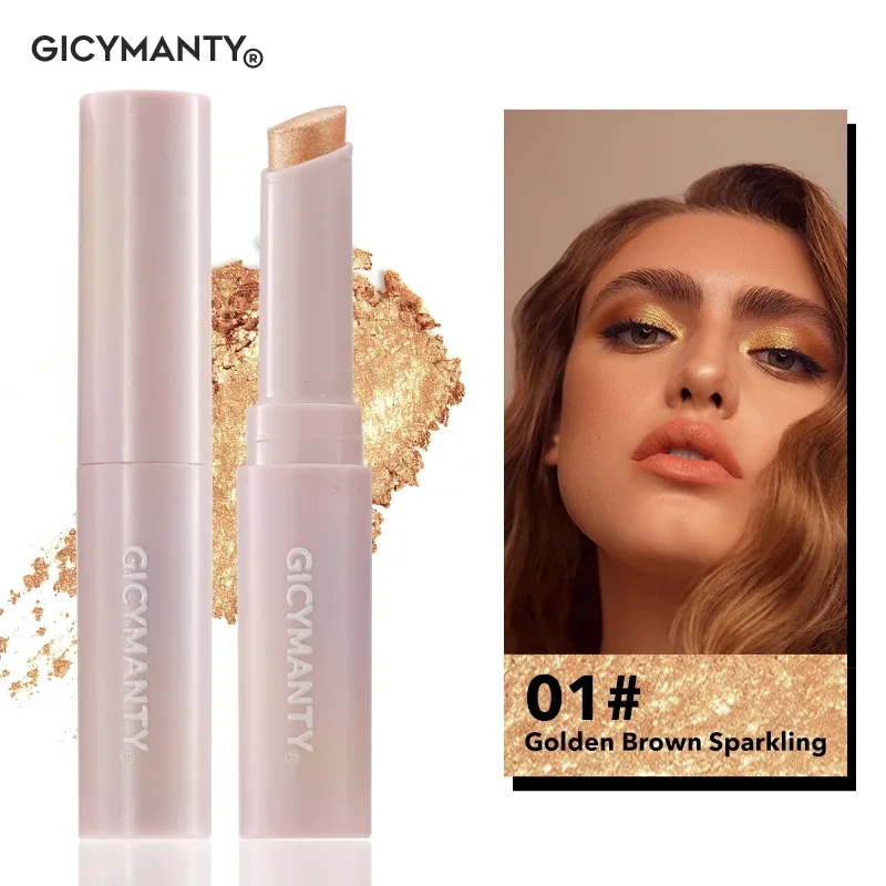 Barra de sombra de ojos brillante, película de secado rápido, luz de bloqueo, sombra de ojos brillante que no se decolora, resaltador de labios para el cuerpo y la cara — image 8