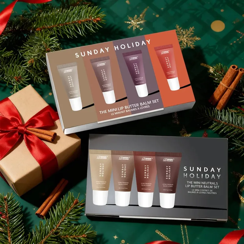 คริสต์มาสของขวัญ Moisturizing Mirror ลิปสติกวานิลลาผงน้ำตาลกาแฟเค้กกลิ่นลิปสติกโปร่งใสน้ำมันแต่งหน้าชุด — image 2