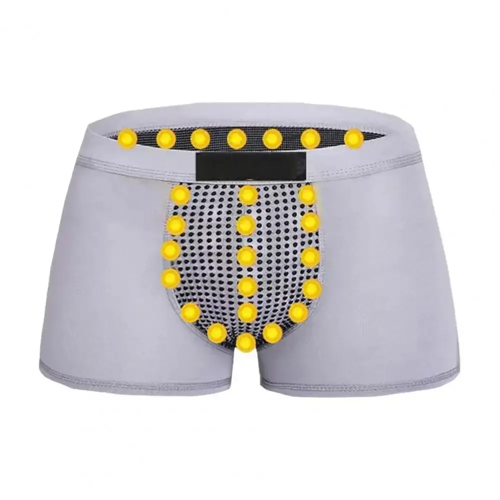 Boxer da uomo Assorbimento del sudore U Convesso Magnetico Biancheria intima fisiologica Massaggio Tinta unita Plus Size Mutande da uomo Abbigliamento interno Cl — image 12