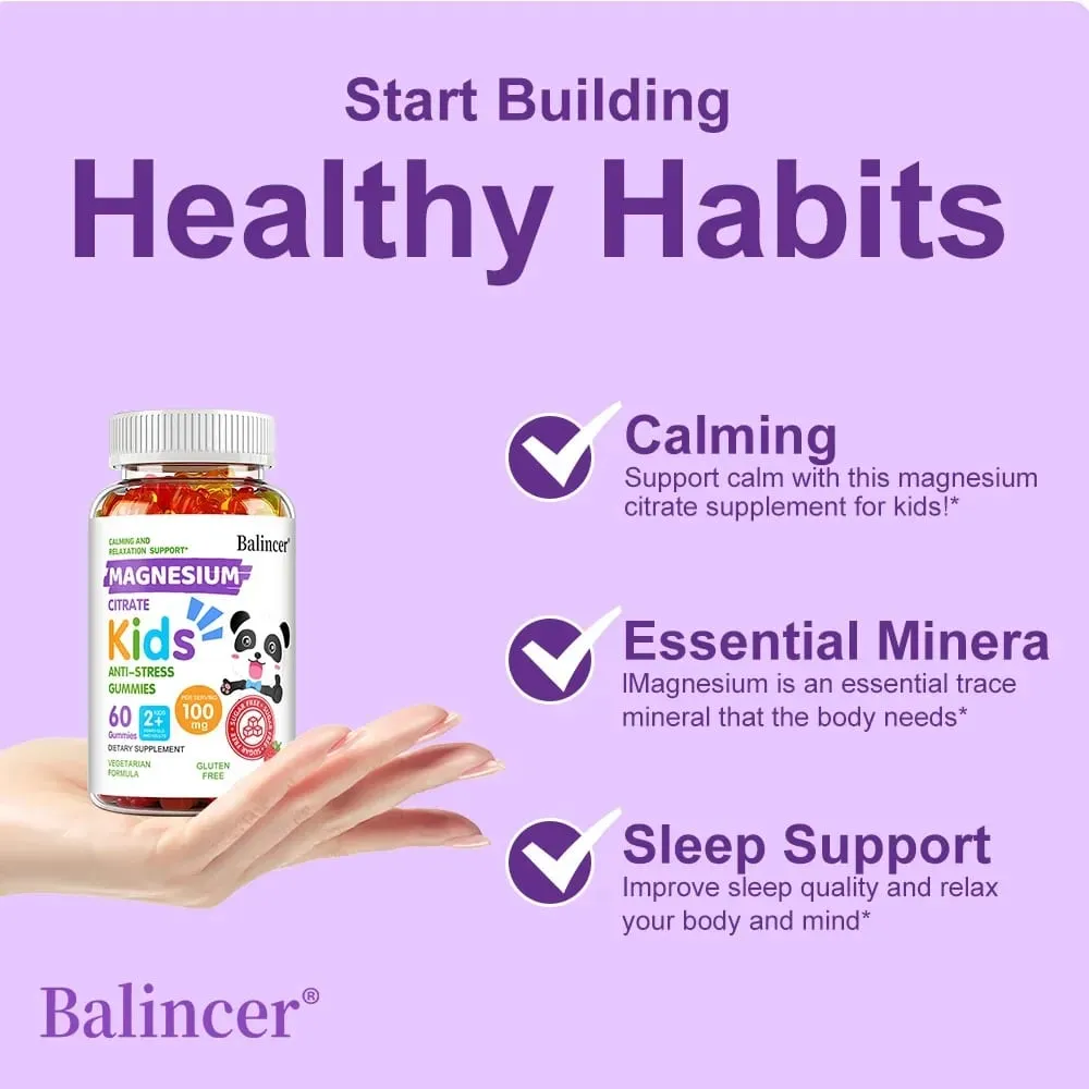 Magnesium Citrate Gummies - Promote Muscle Growth Healthy Sleep Support Heart Bone Muscle and Nervous System Health — image 3