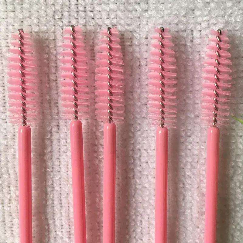 50 pièces pour greffer des cils Extension femmes pinceaux de maquillage outils jetables en Nylon Mascara baguette applicateur pinceaux à cils — image 4