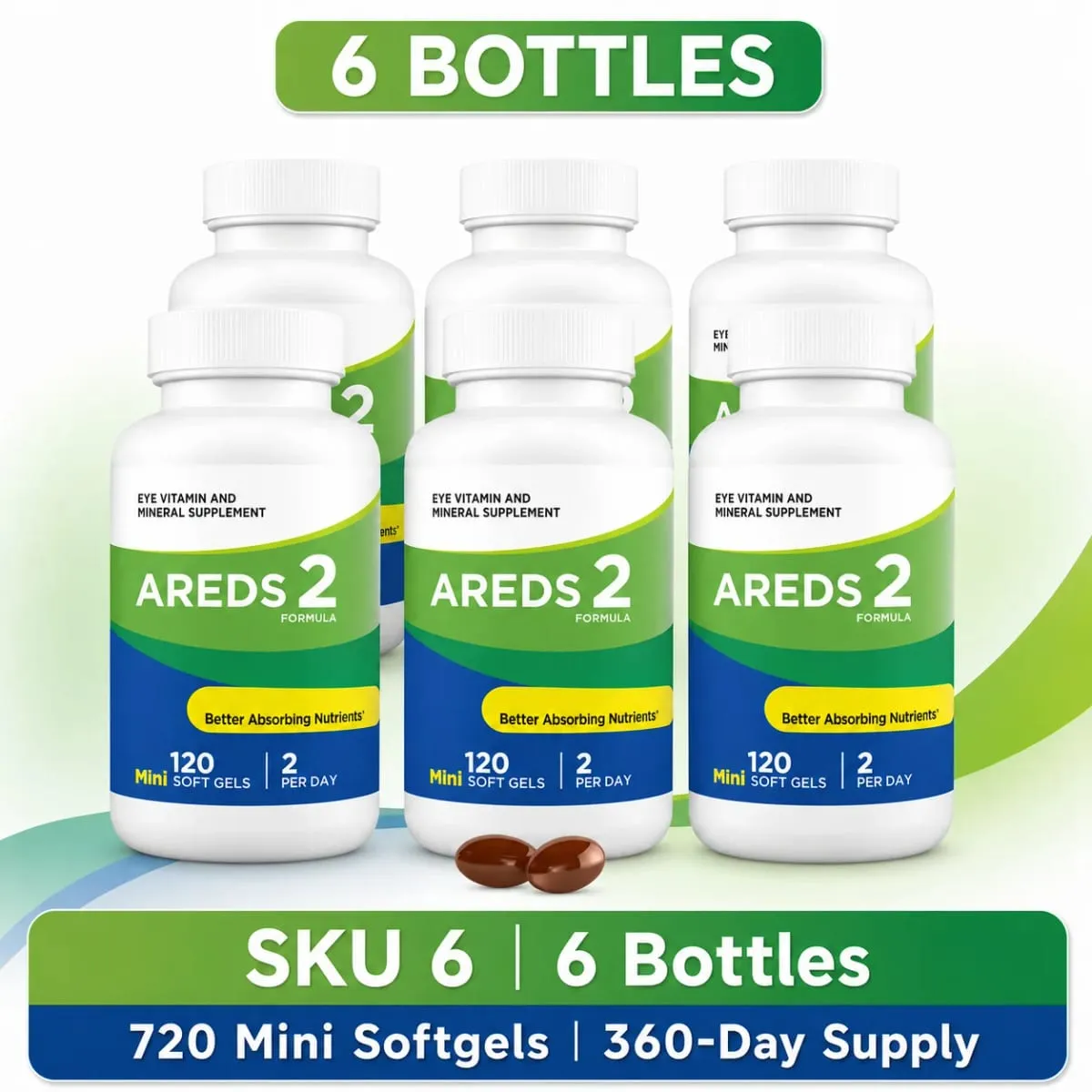 Integratore vitaminico per gli occhi in 2 formule con luteina zeaxantina vitamina C E zinco e rame 120 mini capsule molli per la salute della vista — image 12
