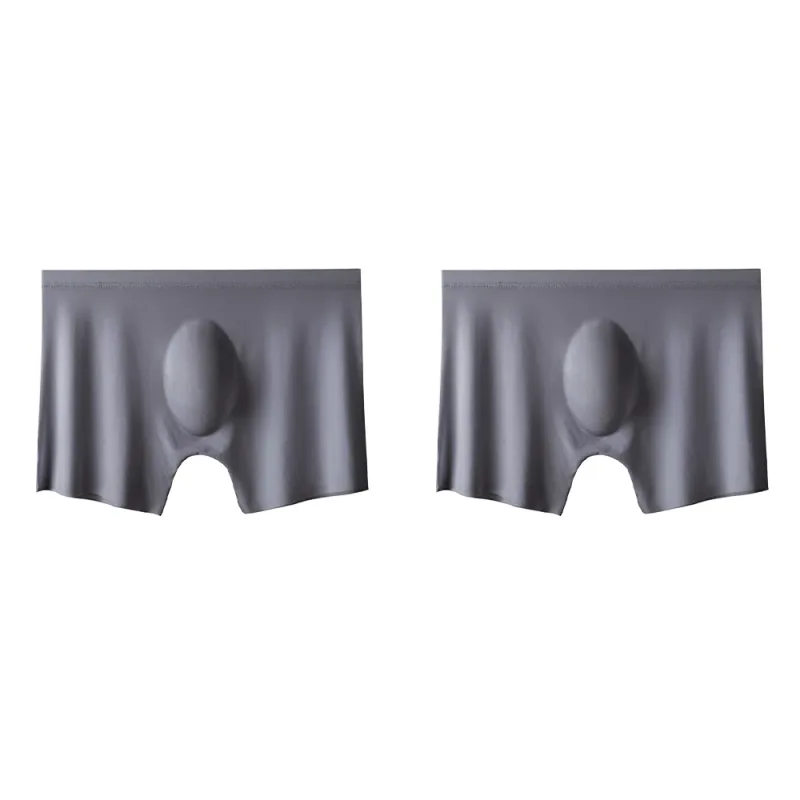 2Pc Men's Panties Ice Silk Underwear Men Underpants Boxers Seamless Man Ultra-thin Cool Breathable Boxer Shorts Male Boxershorts