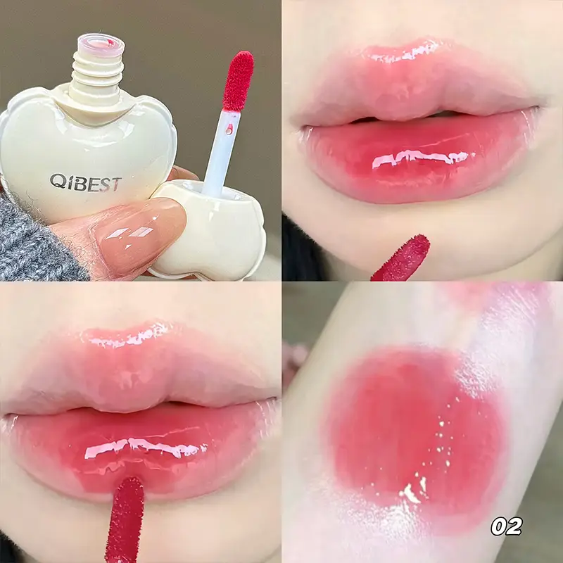 Rouge à lèvres hydratant rose, gelée, longue durée, miroir, brillant, tendre étudiant, cosmétiques coréens, glaçage, tache — image 1