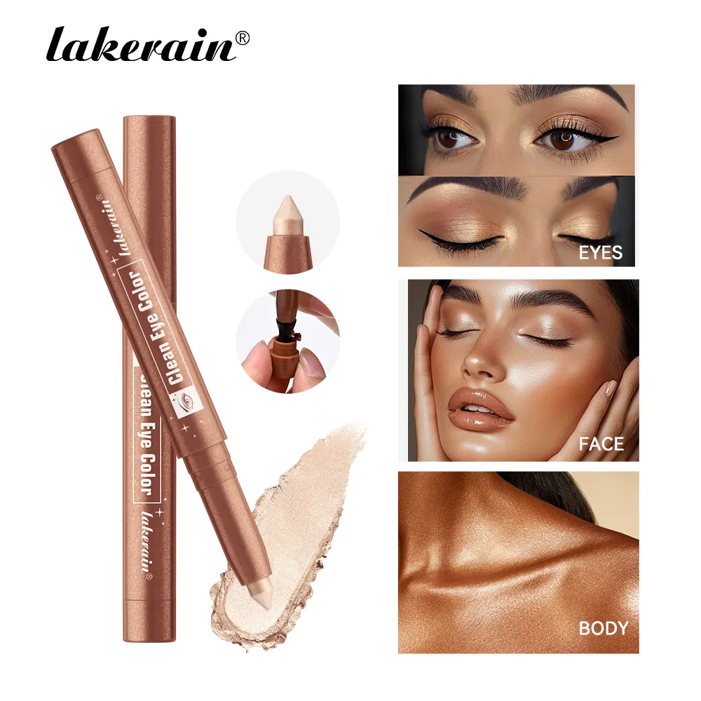12Colors Metallic Eyeshadow Pencil Glitter Silkworm Liner Pen Highlighter Long Lasting Gold Blue Cream Eye Shadow Stick Makeup — image 1
