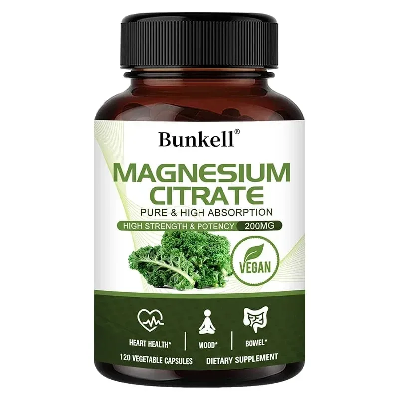 Magnesiumcitrat-Kapseln 200 mg – maximale Absorption für die Gesundheit von Muskeln, Nerven, Knochen und Herz, glutenfrei, gentechnikfrei — image 9