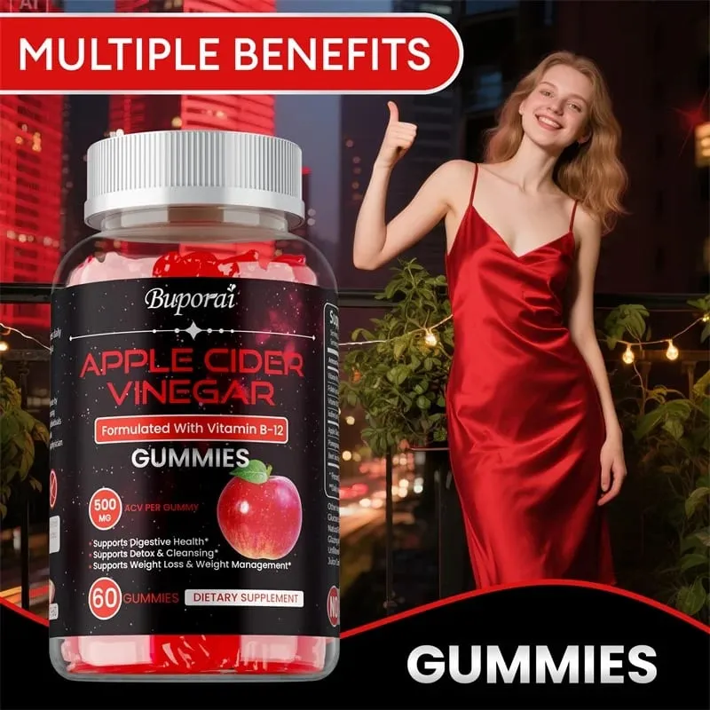Gummies s jablečným octem – podporuje zdraví trávení, zmírňuje nadýmání a zácpu, spaluje tuky, regulaci hmotnosti — image 6