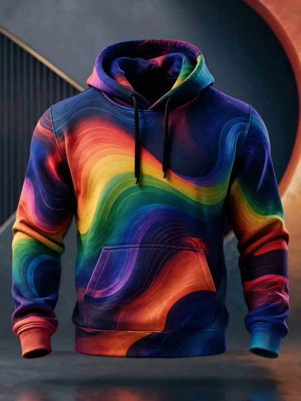 Sudadera con capucha unisex con estampado 3D, estilo vintage con textura de óxido, jersey de manga larga con bolsillo canguro, sudadera informal de calle — image 6