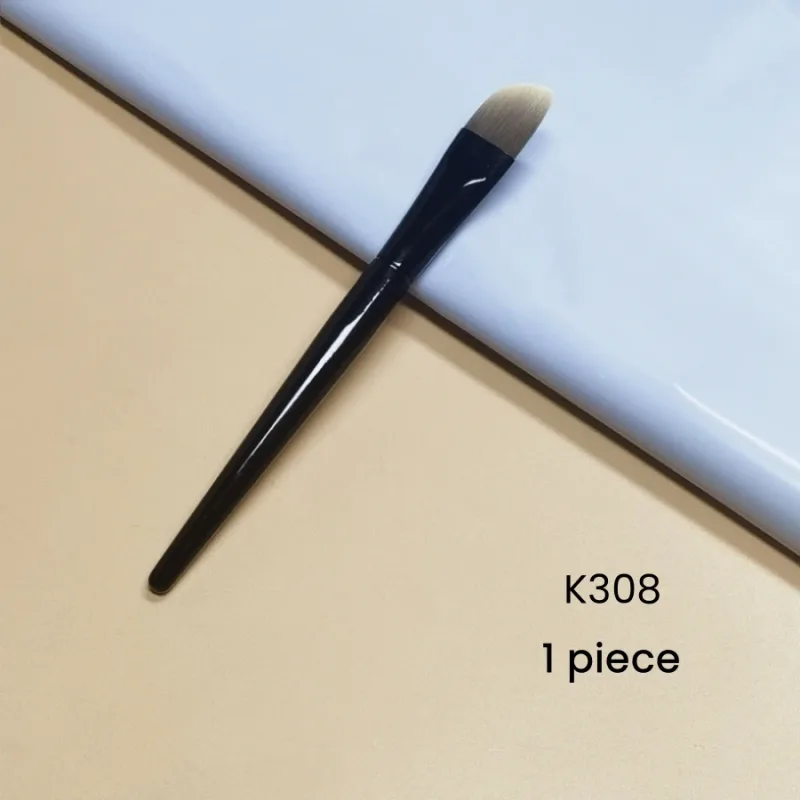 แปรงแต่งหน้ารองพื้นโค้งสีดำ Blush Beauty Foundation Facial Mask Care โลชั่น Make Up Brush Tools — image 8