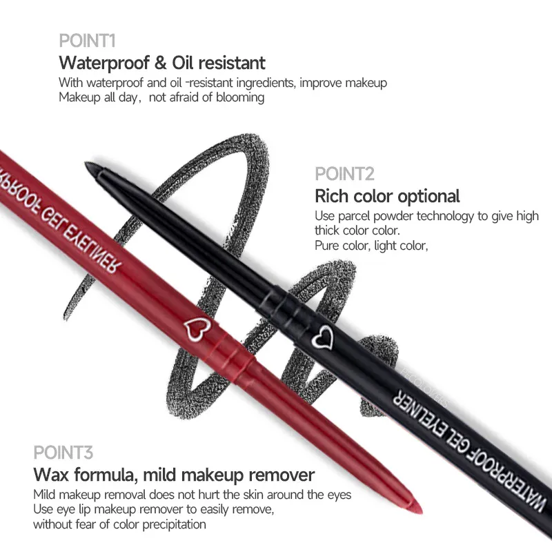 ดินสออายไลเนอร์สีน้ำตาลกันน้ำติดทนนานสีน้ำเงินสีดำสีน้ำตาลปากกาอายไลเนอร์สวมใส่ง่าย — image 7