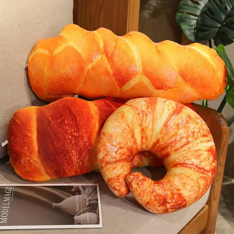 20/40/60cm Simulasi Roti Plush Bantal Sumbat Baguette Croissant Hot Dog Roti Bakar Plushie Makanan Kusyen Hadiah Hiasan Rumah — image 9