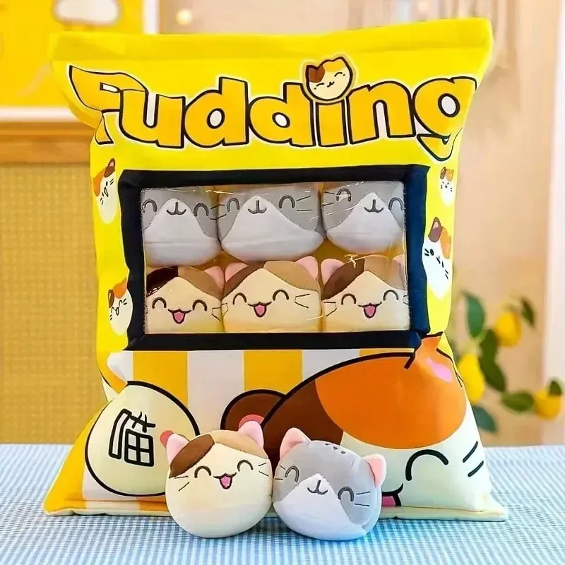 Mèo Thỏ Ăn Nhẹ Gối Pudding Trang Trí Nhồi Bông Mini Hình Thú Mèo Búp Bê Bánh Sang Trọng Đồ Chơi Kawaii Gối Sang Trọng Quà Tặng — image 10
